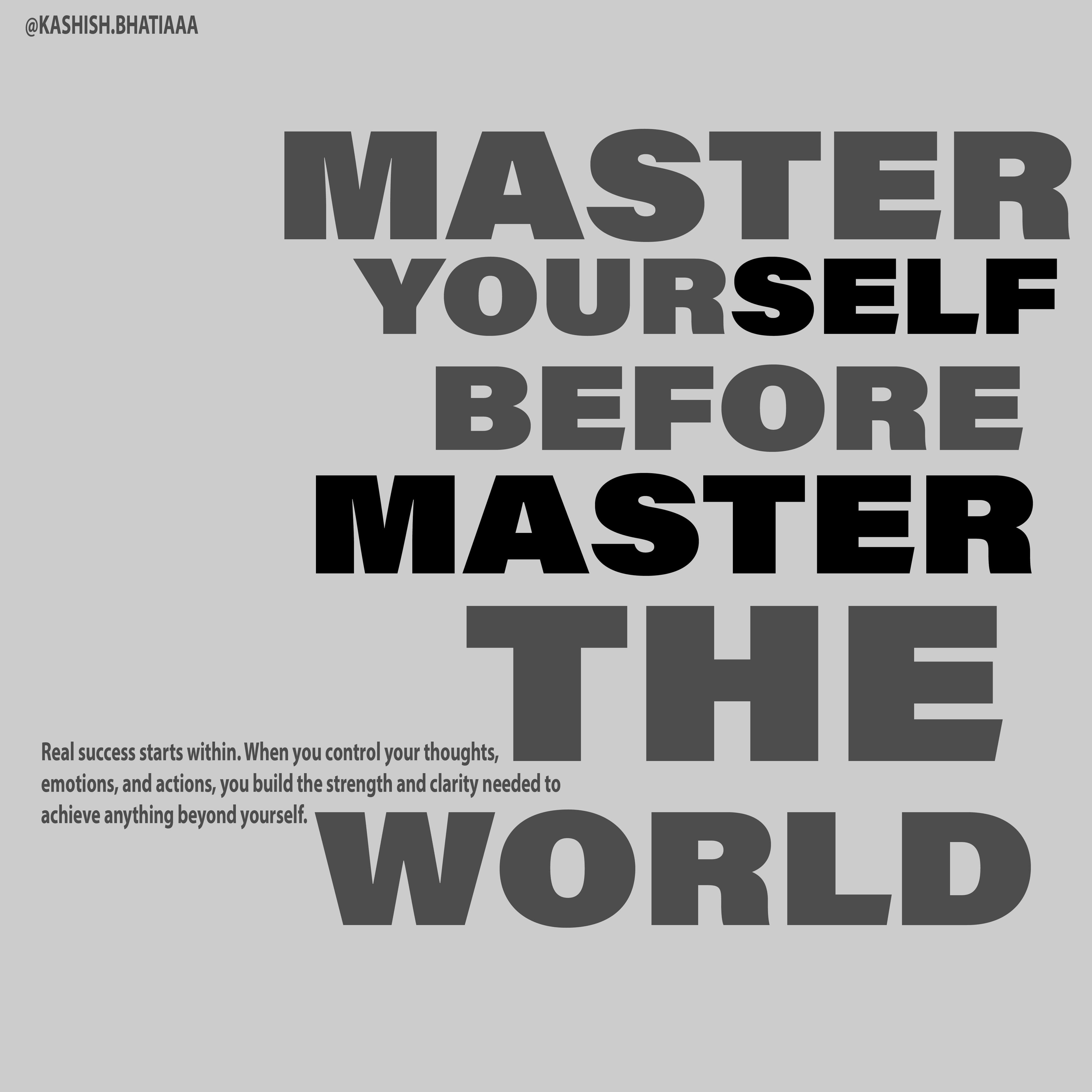 Master Yourself Poster